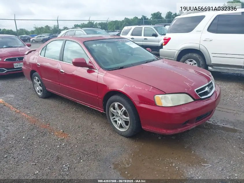 2001 Acura 3.2Tl VIN: 19UUA56691A032336 Lot: 42537586