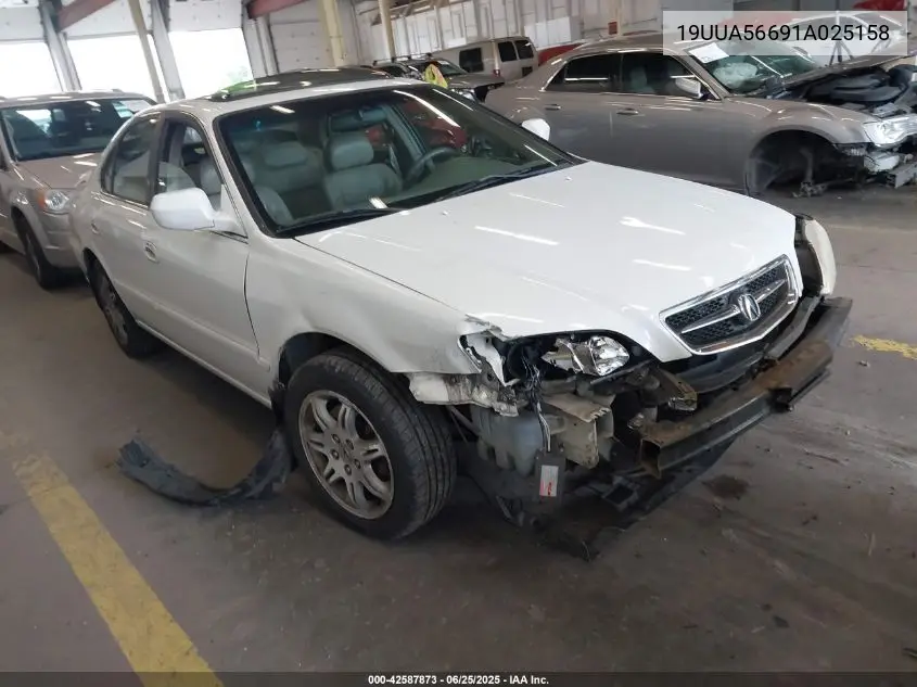 2001 Acura Tl 3.2 VIN: 19UUA56691A025158 Lot: 42587873