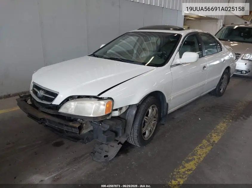 2001 Acura Tl 3.2 VIN: 19UUA56691A025158 Lot: 42587873