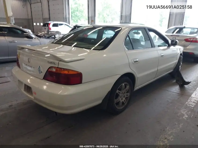 2001 Acura Tl 3.2 VIN: 19UUA56691A025158 Lot: 42587873