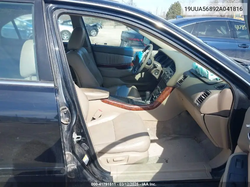 2002 Acura Tl 3.2 Type S VIN: 19UUA56892A041816 Lot: 41791511