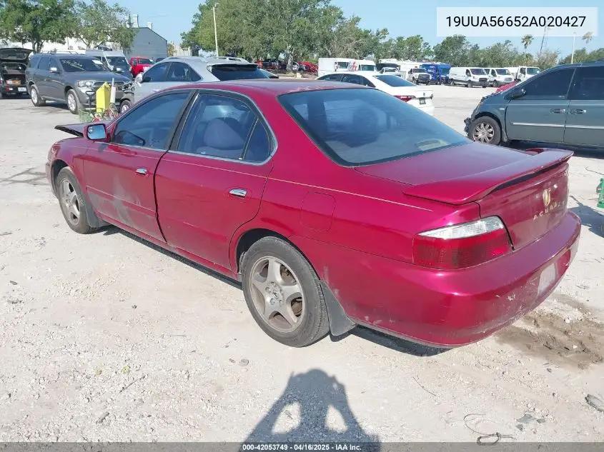 2002 Acura Tl 3.2 VIN: 19UUA56652A020427 Lot: 42053749