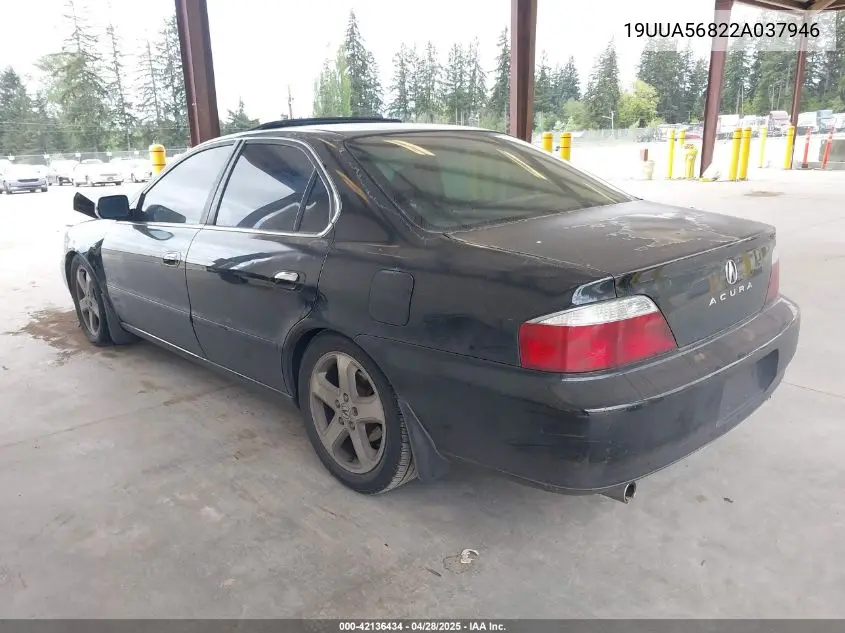 2002 Acura Tl 3.2 Type S VIN: 19UUA56822A037946 Lot: 42136434