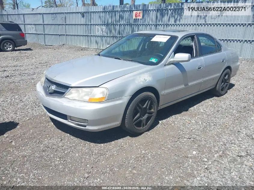 2002 Acura Tl 3.2 VIN: 19UUA56622A002371 Lot: 42163489
