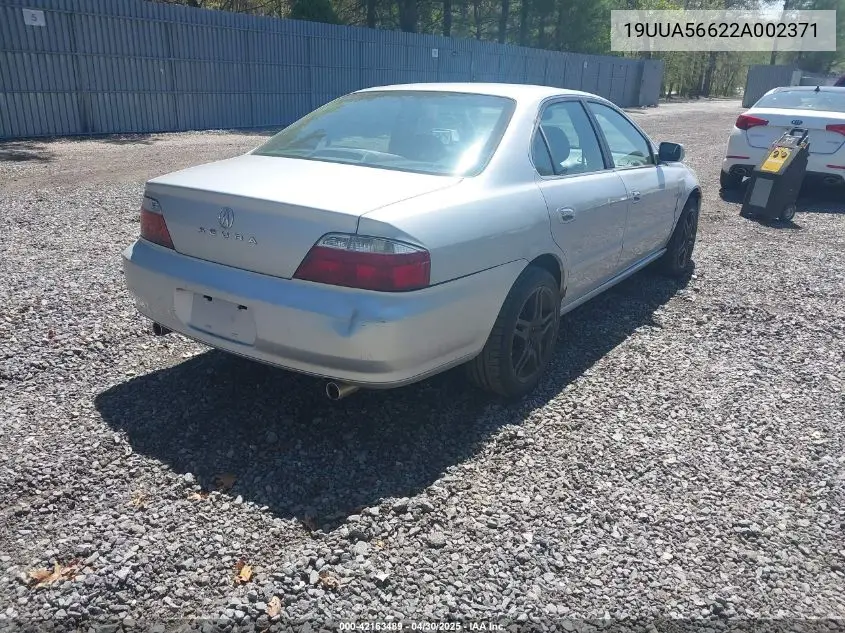 2002 Acura Tl 3.2 VIN: 19UUA56622A002371 Lot: 42163489