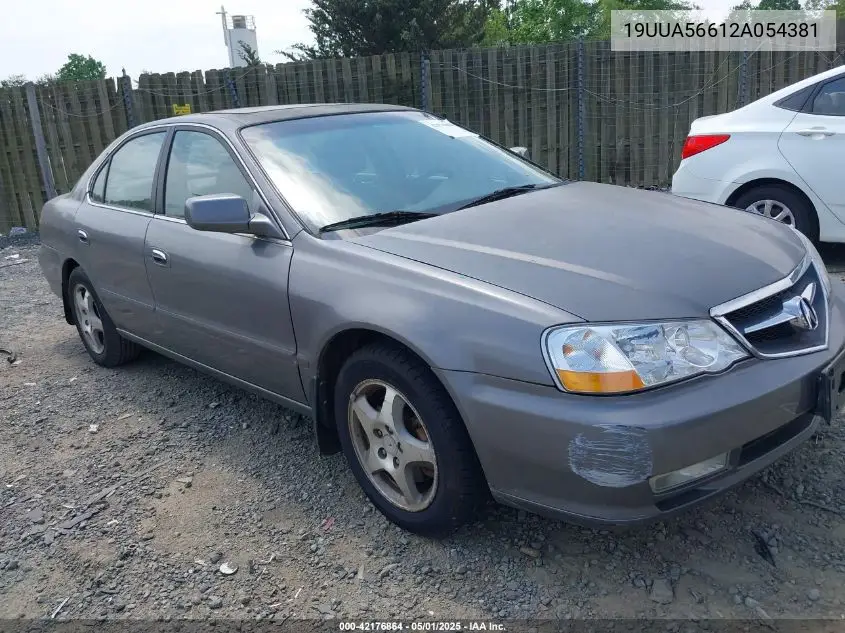 2002 Acura Tl 3.2 VIN: 19UUA56612A054381 Lot: 42176864