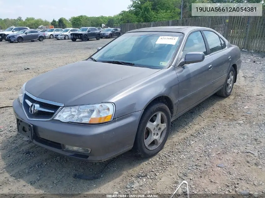 2002 Acura Tl 3.2 VIN: 19UUA56612A054381 Lot: 42176864