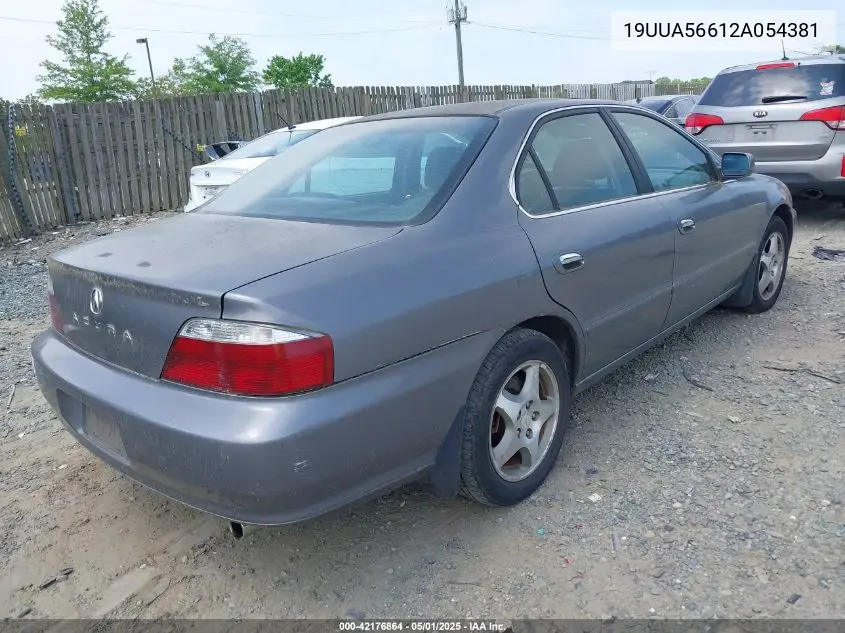 2002 Acura Tl 3.2 VIN: 19UUA56612A054381 Lot: 42176864