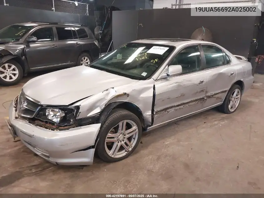2002 Acura Tl 3.2 VIN: 19UUA56692A025002 Lot: 42197691