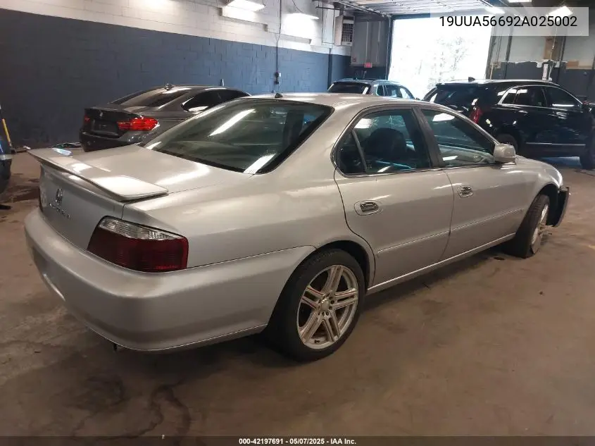 2002 Acura Tl 3.2 VIN: 19UUA56692A025002 Lot: 42197691