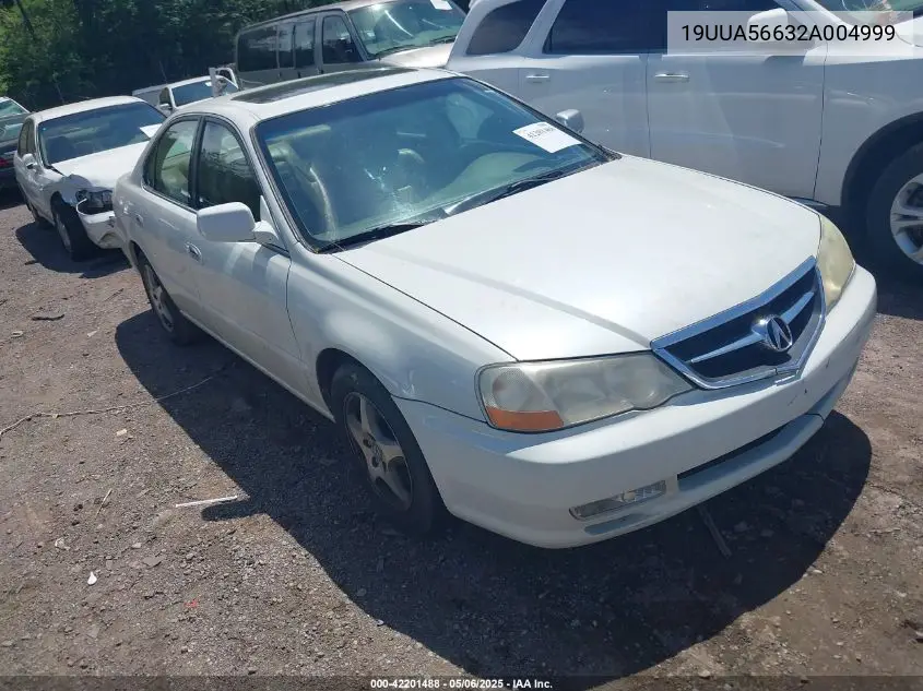 2002 Acura Tl 3.2 VIN: 19UUA56632A004999 Lot: 42201488