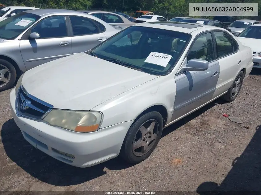 2002 Acura Tl 3.2 VIN: 19UUA56632A004999 Lot: 42201488