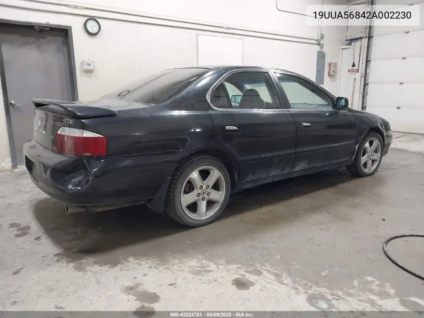 2002 Acura Tl 3.2 Type S VIN: 19UUA56842A002230 Lot: 42224751