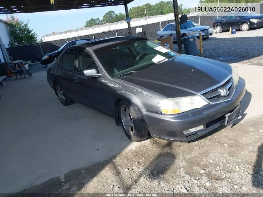 2002 Acura Tl 3.2 VIN: 19UUA56622A026010 Lot: 42490609