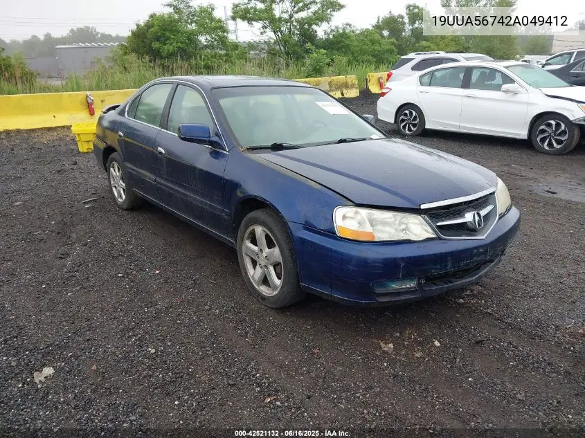 2002 Acura Tl 3.2 VIN: 19UUA56742A049412 Lot: 42521132