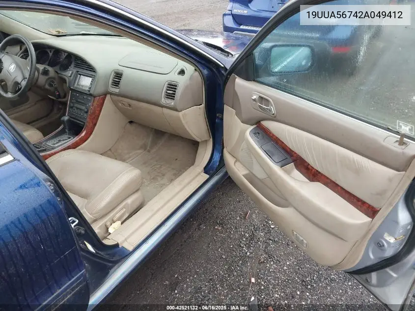 2002 Acura Tl 3.2 VIN: 19UUA56742A049412 Lot: 42521132