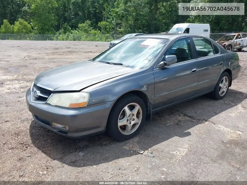 2002 Acura Tl 3.2 VIN: 19UUA56702A045678 Lot: 42532326