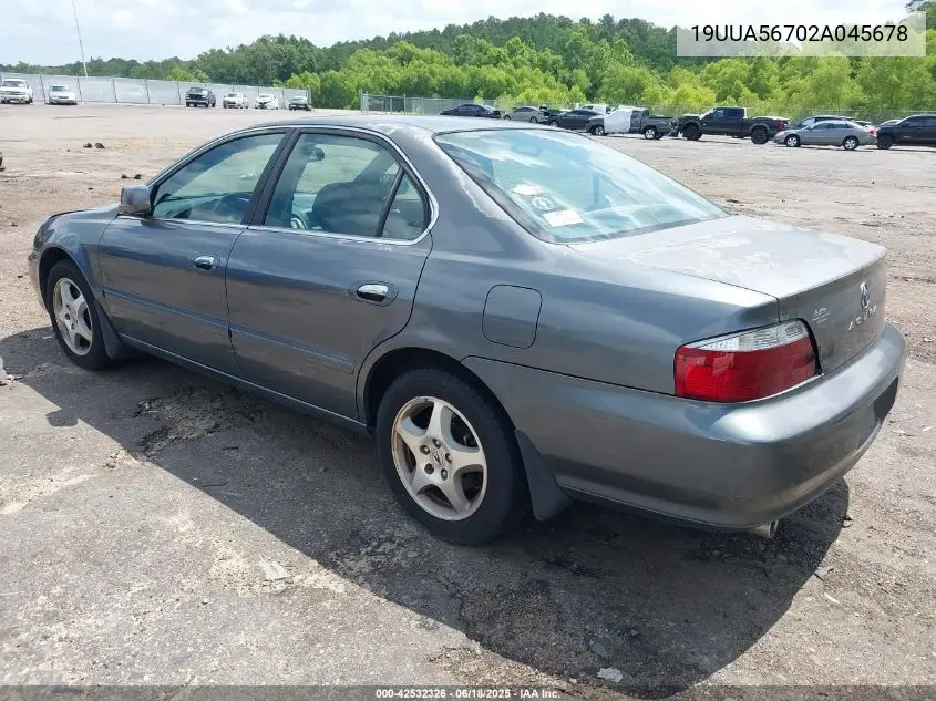 2002 Acura Tl 3.2 VIN: 19UUA56702A045678 Lot: 42532326