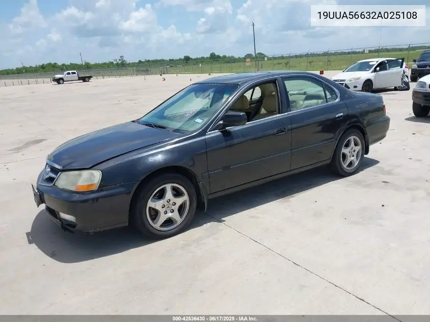 2002 Acura Tl 3.2 VIN: 19UUA56632A025108 Lot: 42536430