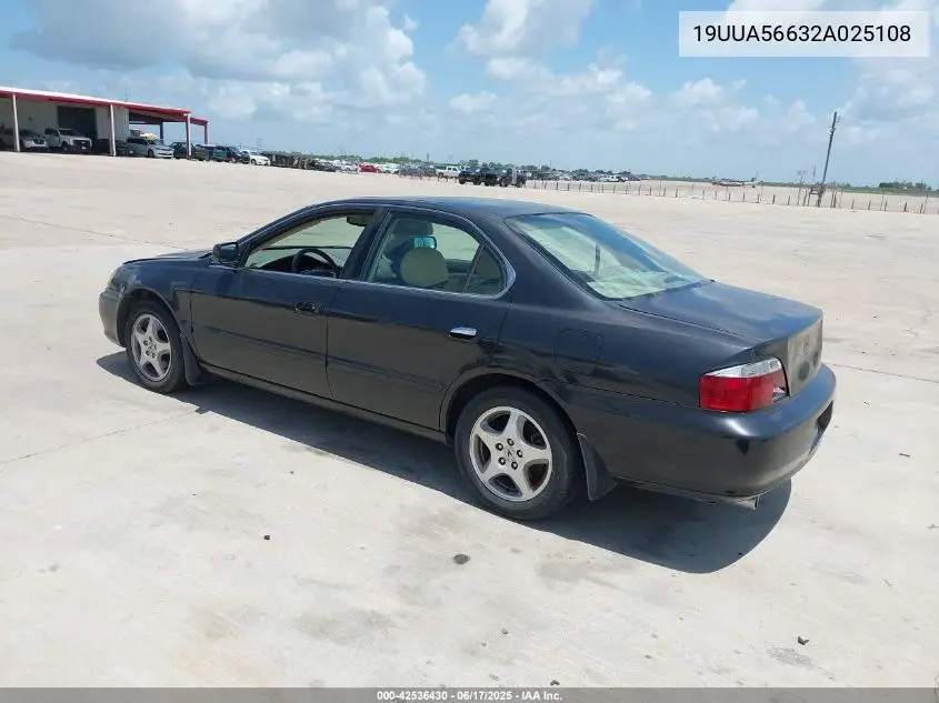 2002 Acura Tl 3.2 VIN: 19UUA56632A025108 Lot: 42536430