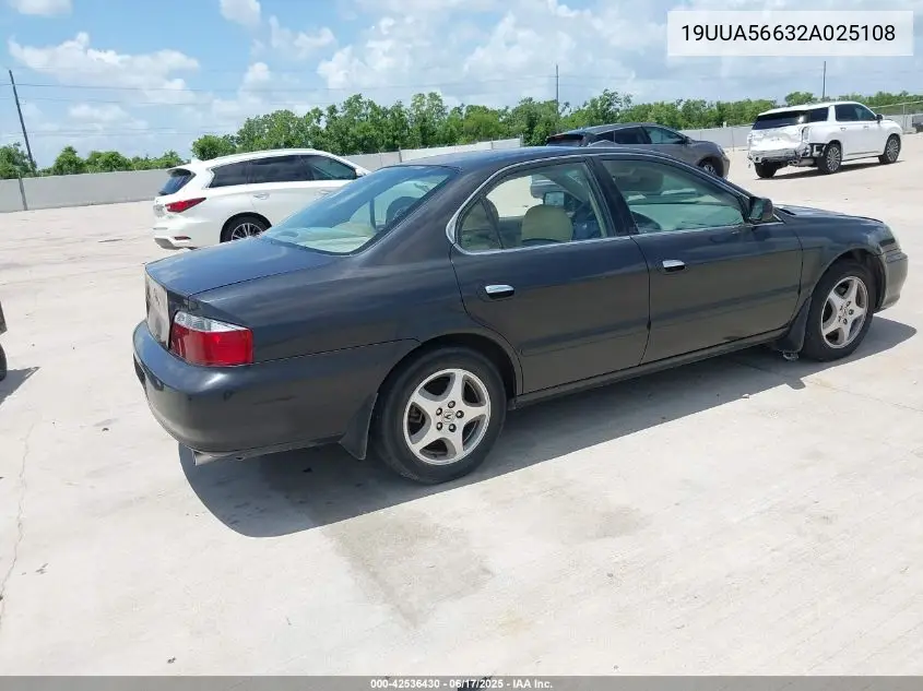 2002 Acura Tl 3.2 VIN: 19UUA56632A025108 Lot: 42536430