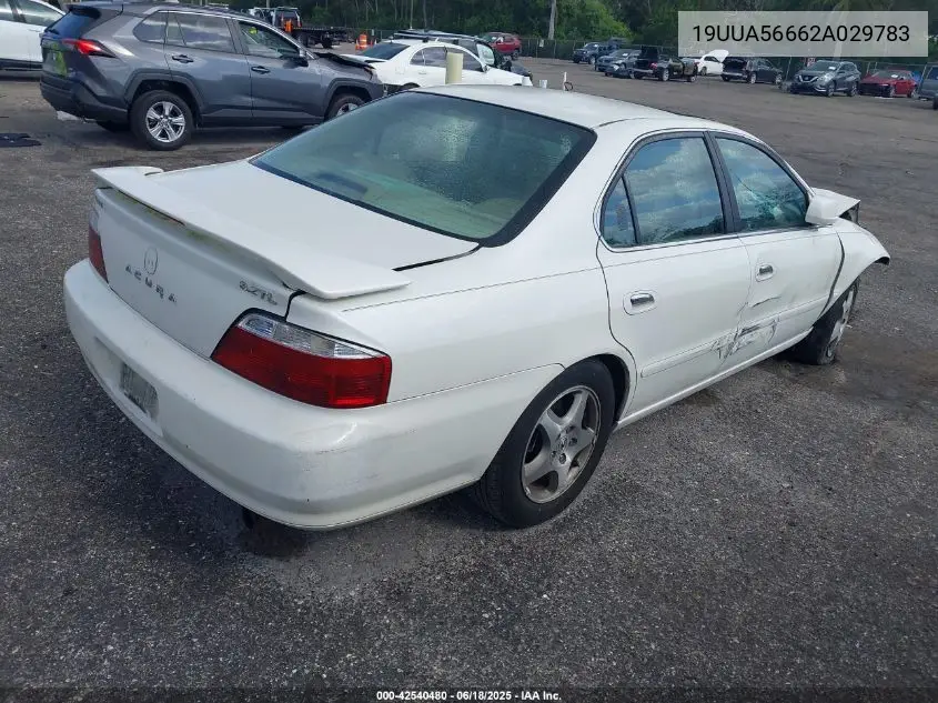 2002 Acura Tl 3.2 VIN: 19UUA56662A029783 Lot: 42540480