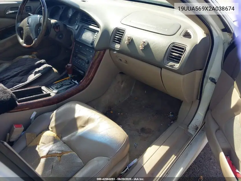 2002 Acura 3.2Tl Type-S VIN: 19UUA569X2A038674 Lot: 42564093