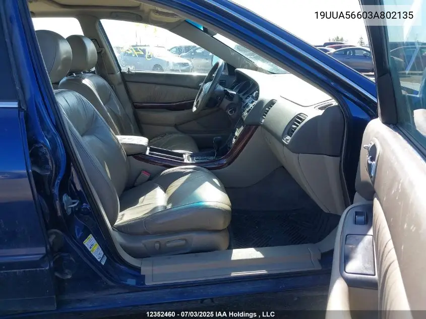 2003 Acura 3.2Tl VIN: 19UUA56603A802135 Lot: 12352460
