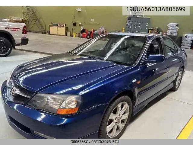 2003 Acura 3.2Tl Type-S VIN: 19UUA56013A805699 Lot: 30063367