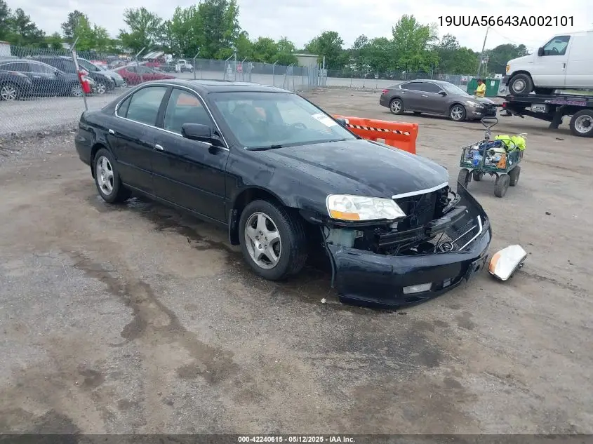 2003 Acura Tl 3.2 VIN: 19UUA56643A002101 Lot: 42240615