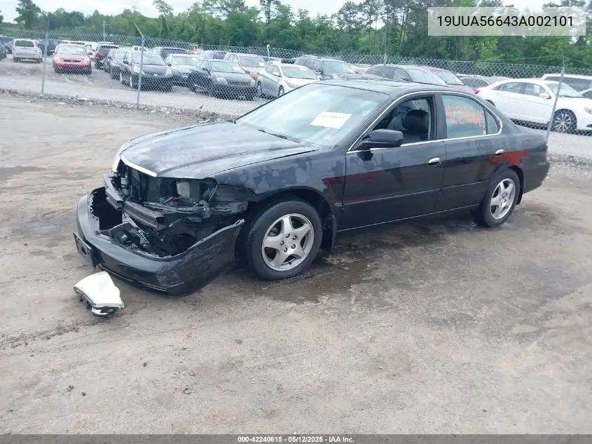 2003 Acura Tl 3.2 VIN: 19UUA56643A002101 Lot: 42240615