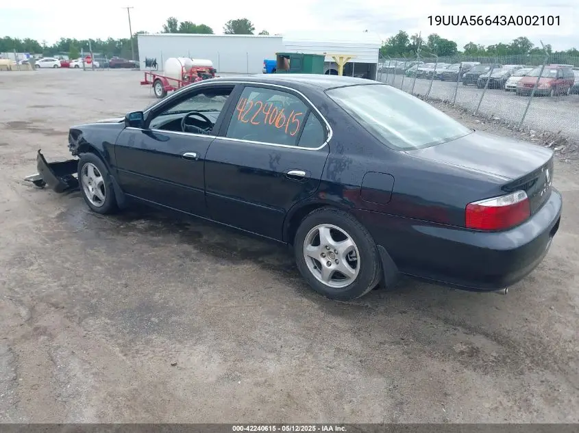 2003 Acura Tl 3.2 VIN: 19UUA56643A002101 Lot: 42240615