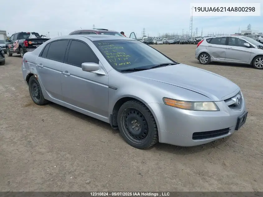 2004 Acura Tl VIN: 19UUA66214A800298 Lot: 12310824