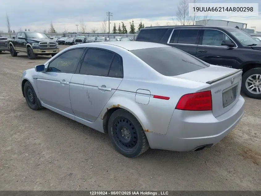 2004 Acura Tl VIN: 19UUA66214A800298 Lot: 12310824