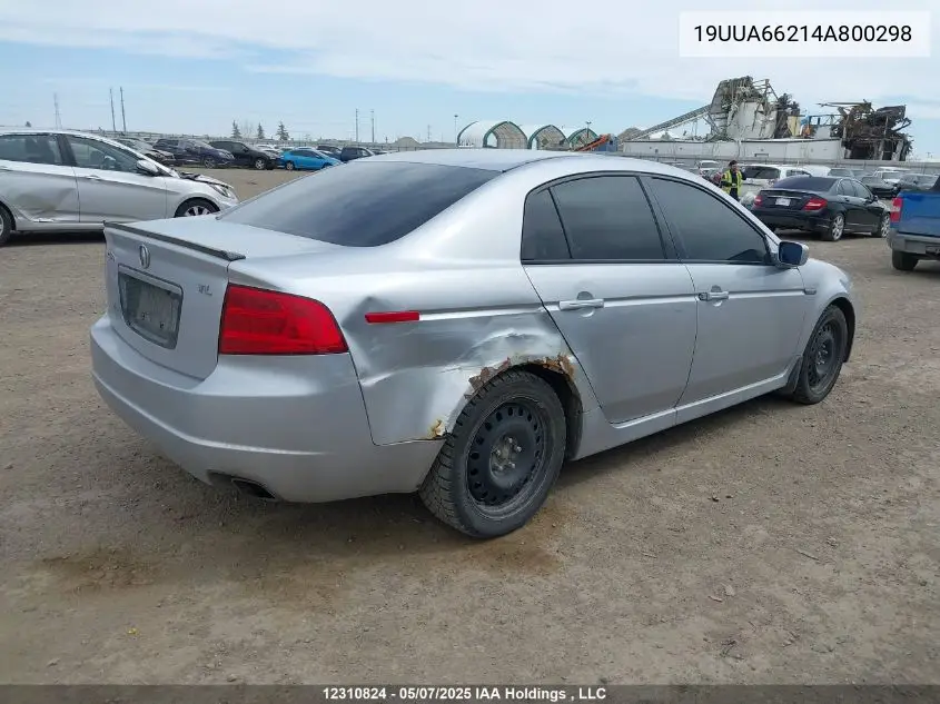 2004 Acura Tl VIN: 19UUA66214A800298 Lot: 12310824