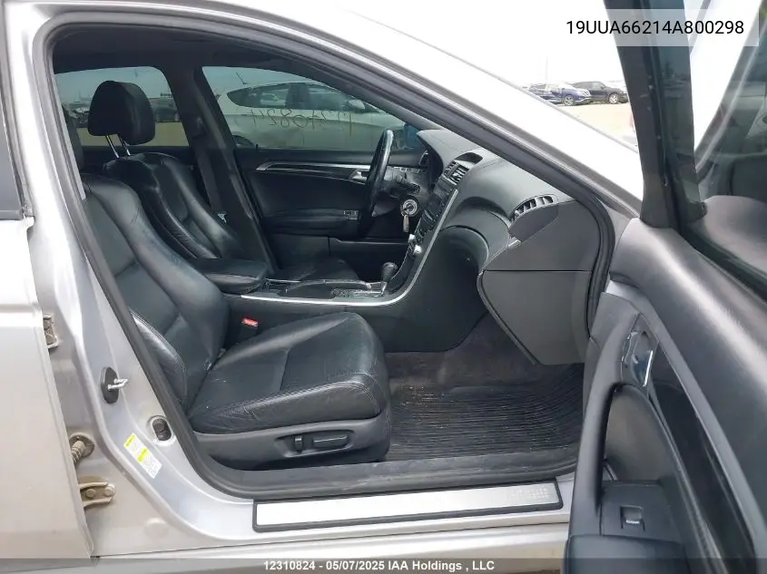 2004 Acura Tl VIN: 19UUA66214A800298 Lot: 12310824