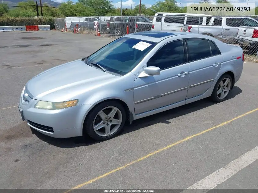 2004 Acura Tl VIN: 19UUA66224A049793 Lot: 42224172
