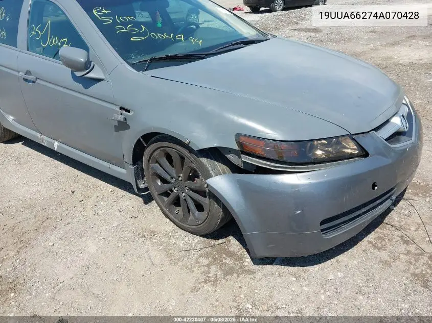 2004 Acura Tl VIN: 19UUA66274A070428 Lot: 42230407