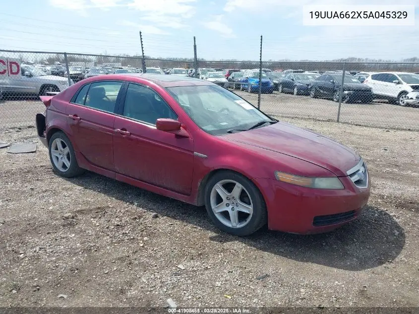 2005 Acura Tl VIN: 19UUA662X5A045329 Lot: 41908485