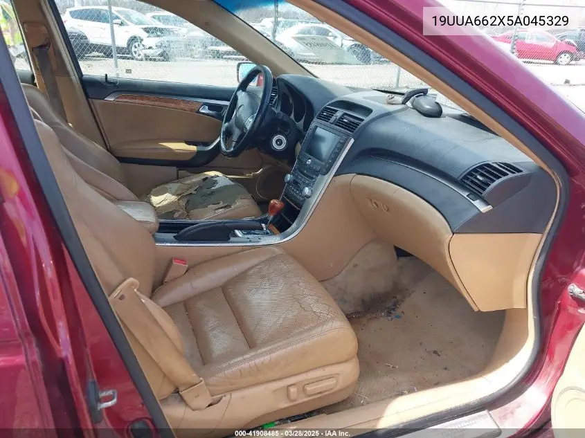 2005 Acura Tl VIN: 19UUA662X5A045329 Lot: 41908485
