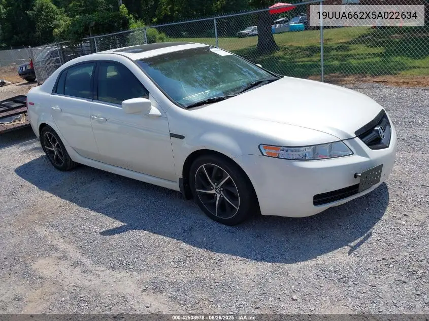 2005 Acura Tl VIN: 19UUA662X5A022634 Lot: 42508978