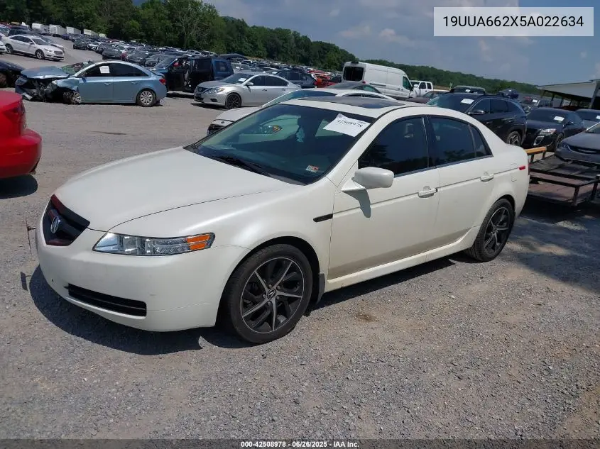 2005 Acura Tl VIN: 19UUA662X5A022634 Lot: 42508978