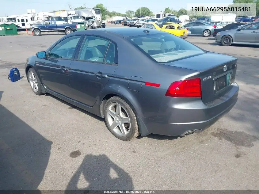 2005 Acura Tl VIN: 19UUA66295A015481 Lot: 42598768