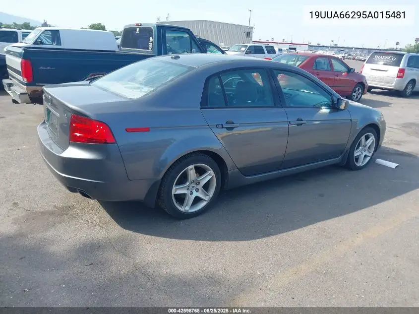 2005 Acura Tl VIN: 19UUA66295A015481 Lot: 42598768