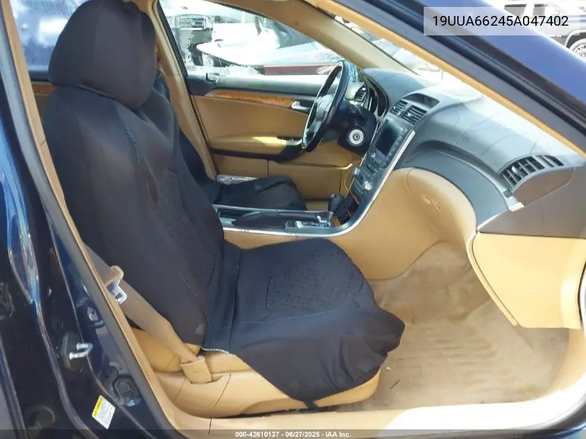 2005 Acura Tl VIN: 19UUA66245A047402 Lot: 42610137
