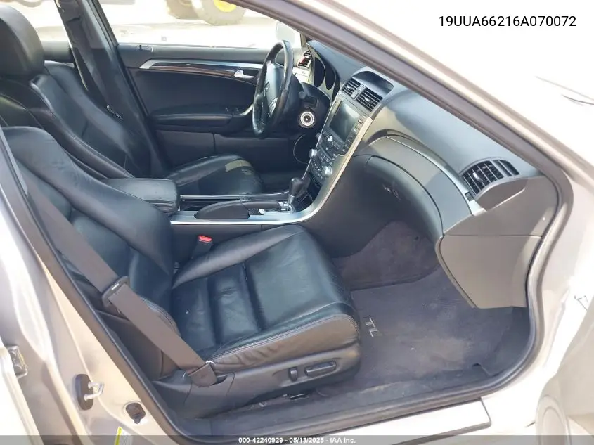 2006 Acura Tl VIN: 19UUA66216A070072 Lot: 42240929