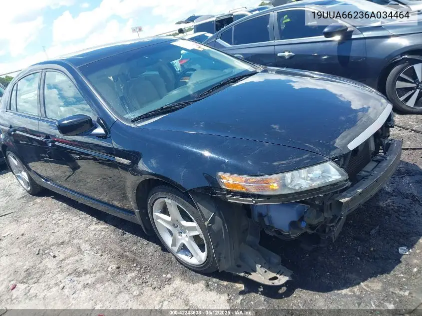 2006 Acura Tl VIN: 19UUA66236A034464 Lot: 42243638
