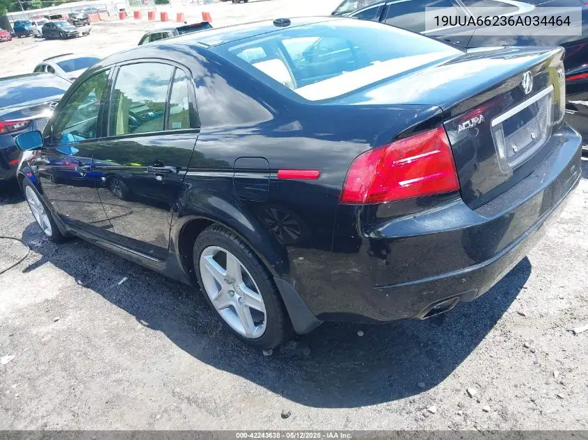 2006 Acura Tl VIN: 19UUA66236A034464 Lot: 42243638