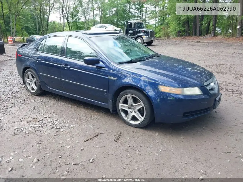 2006 Acura 3.2Tl VIN: 19UUA66226A062790 Lot: 42243856