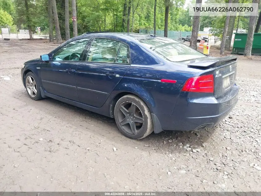 2006 Acura 3.2Tl VIN: 19UUA66226A062790 Lot: 42243856